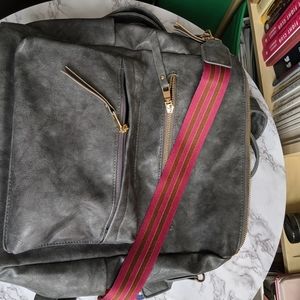 Backpack purse vegan with guitar strap